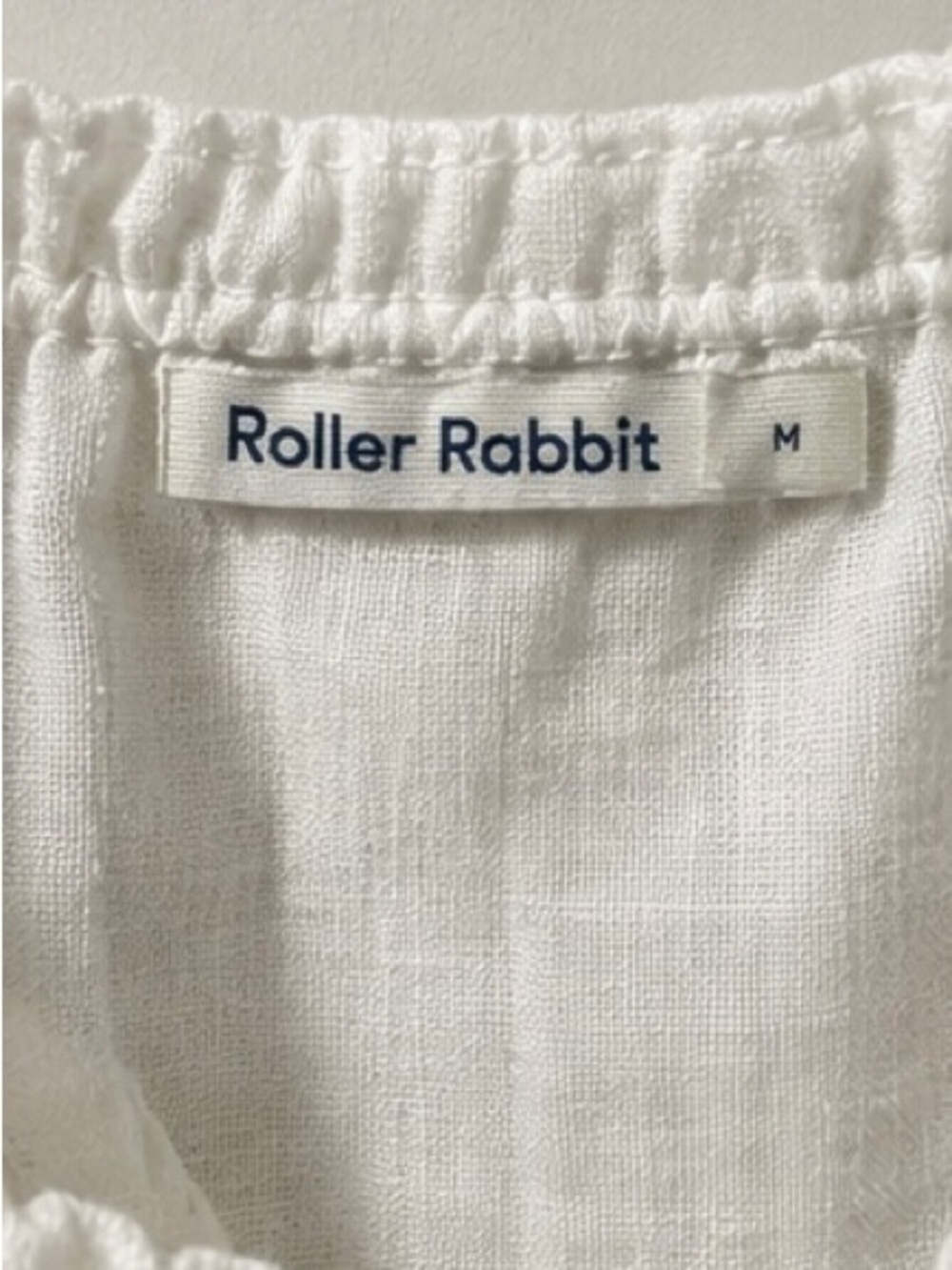 Roller Rabbit White Ruffle Tie-Front Blouse - Picture 3 of 3